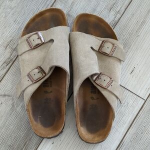 Birkenstock Light Tan Suede Sandals
